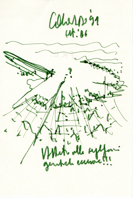Disegni di Renzo Piano per il recupero del porto antico di genova. Copyright www.fondazionerenzopiano.org